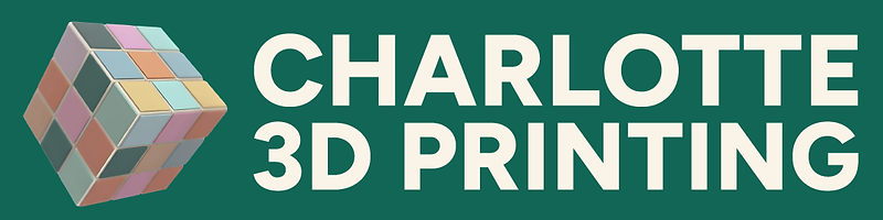 CLT 3D Printing logo, light on dark